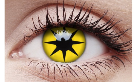 Yellow Star - Crazy Lens non-prescription (2 pack)